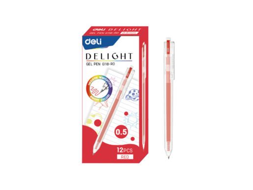 DELI ROLER GEL  CRVENI EG118-RD