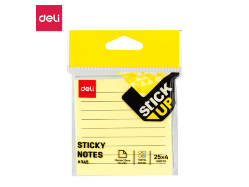 DELI STIKER BLOK  SA LINIJAMA 4 BOJE 100 LISTA EA045