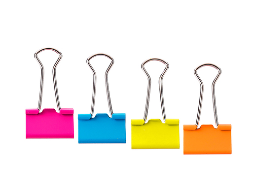 DELI ŠTIPALJKE ZA PAPIR  U BOJI 25x0,4mm E8559