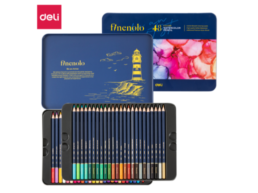 DELI DRVENE VODENE BOJICE  UMETNIČKE 1/48 u metalnoj kutiji EC129-48