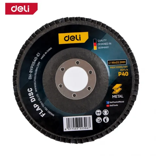 DELI Lamelarni brusni disk Al 115mm G40 EDH-BYP11540-E1