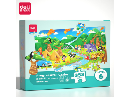 DELI PUZZLE - SLAGALICA  PROGRESIVNI nivo 6 - 358 delova 74500-6