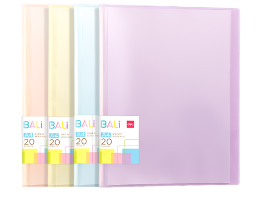 DELI FASCIKLA  DISPLAY - CLEAR BOOK PASTEL BALI  40 LISTA EB034