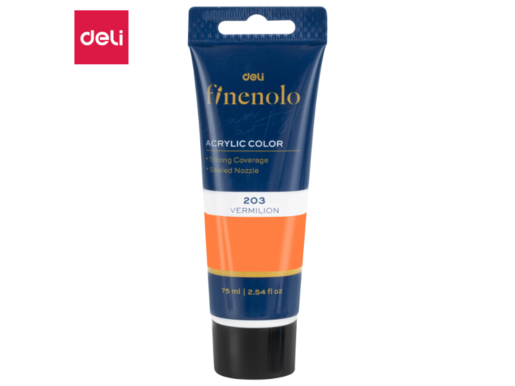 DELI AKRILNA BOJA  U TUBI VERMILION CRVENA 75ml EC75-VR