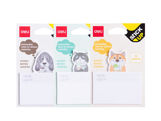 DELI STIKER BLOK  3 DIMENZIJE 75x84mm, 3 dezena, 25 lista EA55902