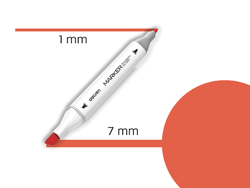 DELI MARKER SKETCH  14 NARANDŽASTO CRVENA 70801A-14