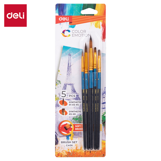 DELI ČETKICE  ZA SLIKANJE SET 1/5 najlonska dlaka