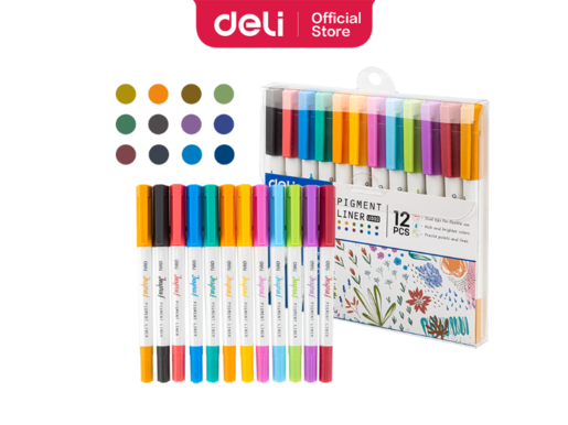 DELI FLOMASTERI  PIGMENT 1/12 EU302