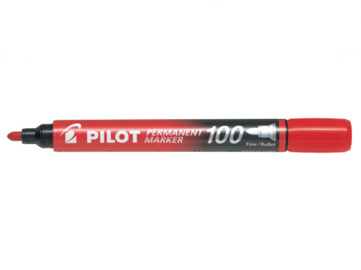 PILOT MARKER  PERMANENT 100 OKRUGLI VRH CRVENI