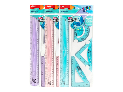 DELI GEOMETRIJSKI SET  1/4 30CM FLEKSIBILNI TWIST EH23