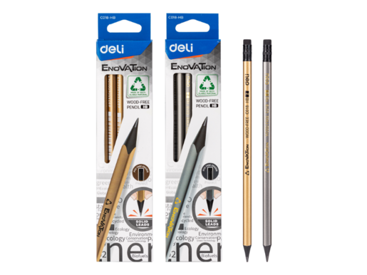 DELI GRAFITNE OLOVKE  ENOVATION ZLATNA I SREBRNA HB EC018-HB