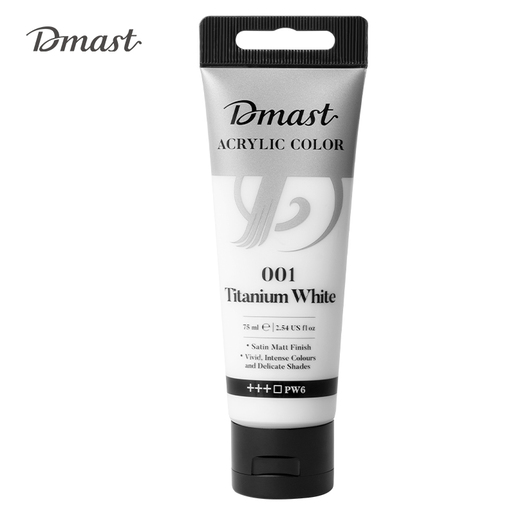 DELI AKRILNA BOJA  DMAST PEBEO 75ml 001 TITANIUM WHITE EC330-TW