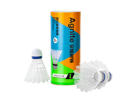 DELI LOPTICE ZA BADMINTON  AGNITE 1/3, najlonske sa plutanom glavom F2211