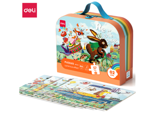 DELI PUZZLE KOFERČE  2 NIVO (SIJAJU U MRAKU) EH743