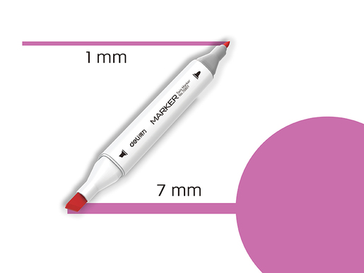 DELI MARKER SKETCH  125 FLUORESCENTNO ROZE 70801A-125