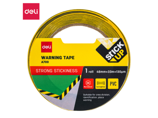 DELI TRAKA  ŽUTO CRNA  48MM*33M*130MIC EA700