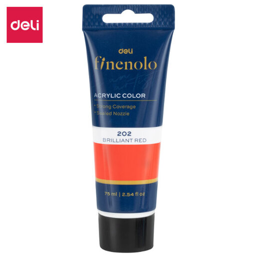 DELI AKRILNA BOJA  U TUBI CRVENA 75ml EC75-BE