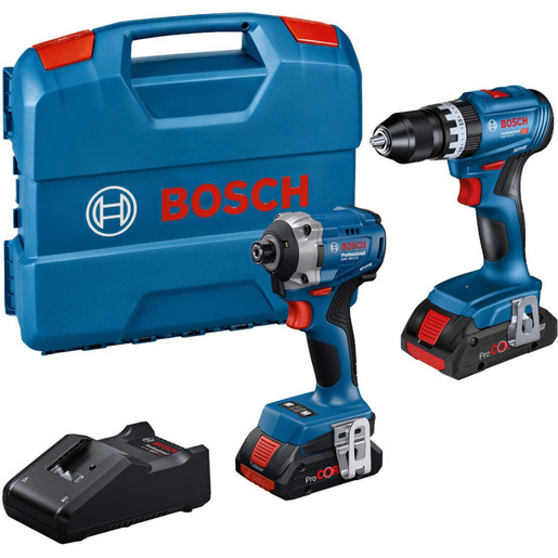 BOSCH Set GSB18V-45+GDR18V-215+2xPC4.0Ah+ GAL 0615A50069