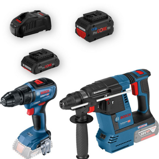 BOSCH aku bušilica odvrtač GSR 18V-50 + GBH 18V-26 1x 4,0 & 8,0 AH 0615990N1X