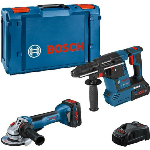 BOSCH Aku ugaona brusilica 18V-GWS+GBH+2x5.5A 0615990N33