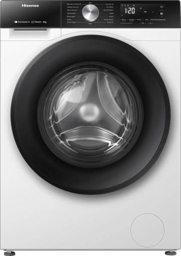 Hisense mašina za pranje veša WF3S8043BW3, 8 kg, 1400 rmp, Antialergijski program, Baby Care, Bela