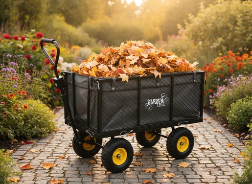 CHOMIK Baštenska transportna kolica, dvofunkcionalna XL – crna sa ceradom WOZ0115B