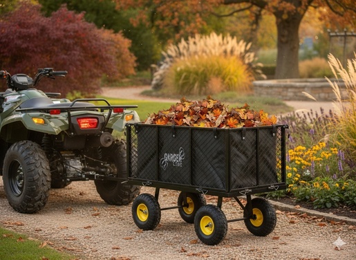 CHOMIK Baštenska transportna kolica, dvofunkcionalna XL – crna sa ceradom WOZ0115B