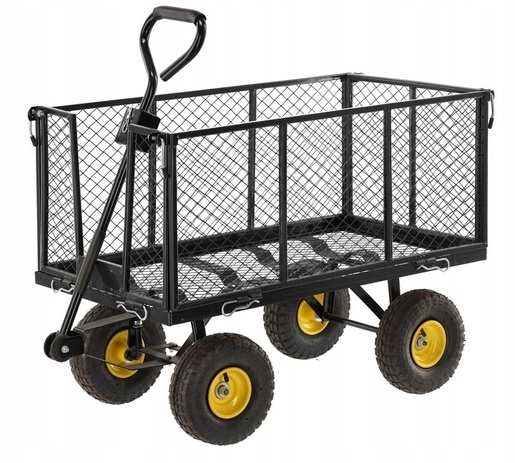 CHOMIK Baštenska transportna kolica, dvofunkcionalna XL – crna sa ceradom WOZ0115B