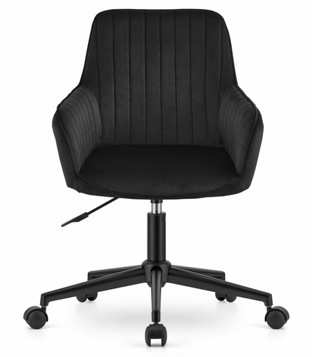 OSKAR Rotirajuća somotna fotelja ROXY crna 3960_1