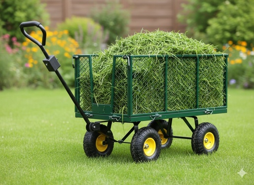 CHOMIK Baštenska transportna kolica, dvofunkcionalna XL – zelena sa ceradom WOZ0108G