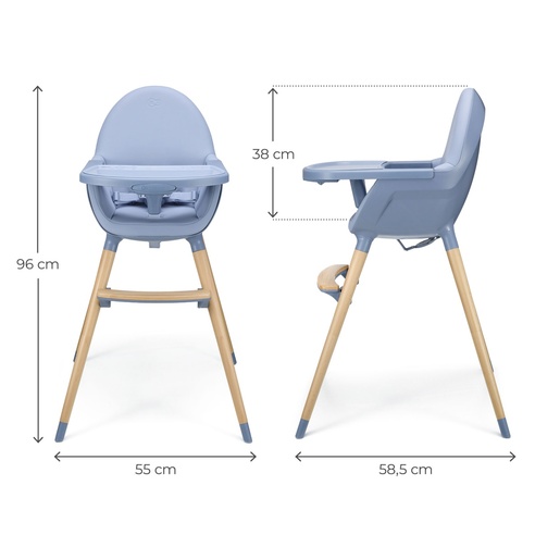 KINDERKRAFT STOLICA ZA HRANJENJE 2U1 FINI 2 NORDIC BREEZE KHFINI02NOR0000