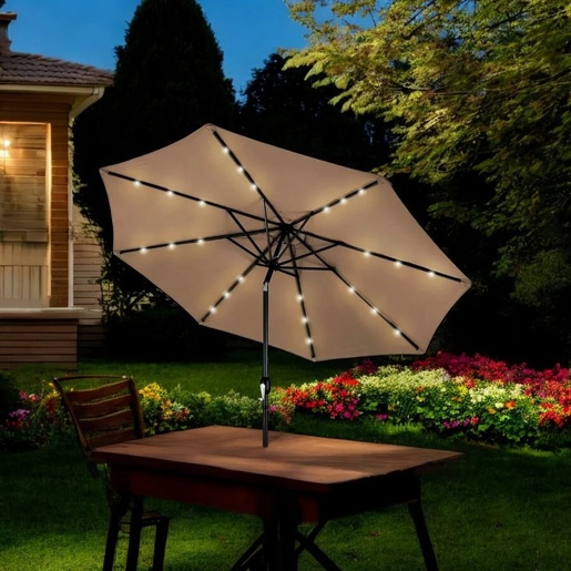 BOLZZ Suncobran sa led osvetljenjem brown BOLSUNLEDBRO