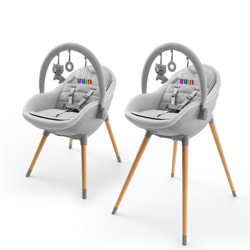 KINDERKRAFT STOLICA ZA HRANJENJE 2U1 FINI UP GREY KHFINIUPGRY0000