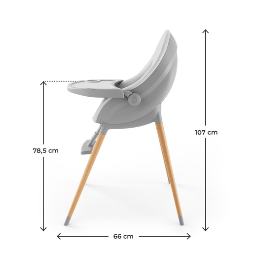 KINDERKRAFT STOLICA ZA HRANJENJE 2U1 FINI UP GREY KHFINIUPGRY0000