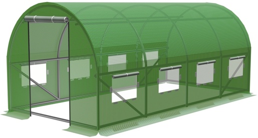 CHOMIK Baštenski plastenik tunel 4-segmentni Zeleni 6 x 3 x 2 M TUN5613