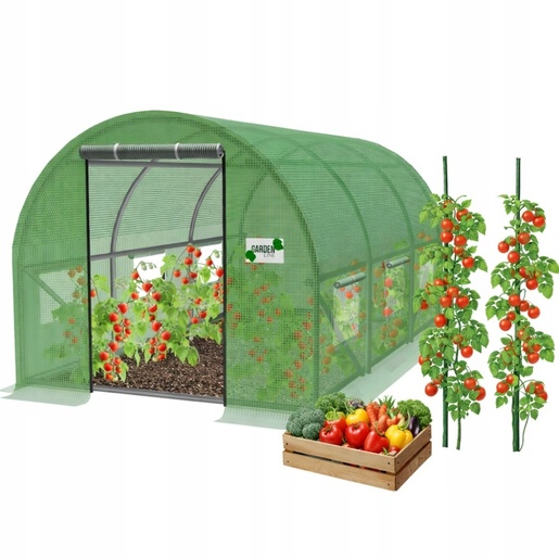 CHOMIK Baštenski plastenik tunel 3-segmentni Zeleni 3 x 2 x 2 M TUN6193