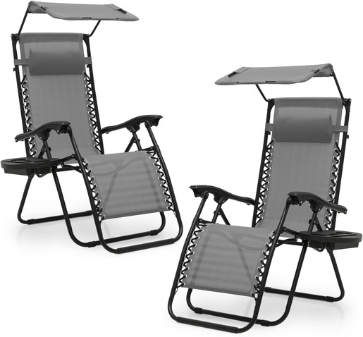 BOLZZ PODESIVA BAŠTENSKA FOTELJA SA TENDOM GRAY BOLFOTGRY