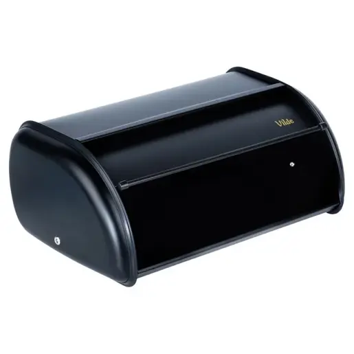 Vilde 259615 - Crna metalna kutija za hleb 36x23x14.5 cm