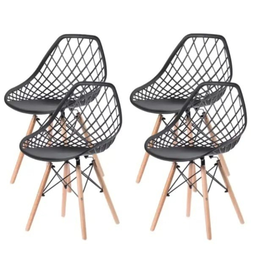 Trpezarijska stolica set 4 kom Skandi - crna