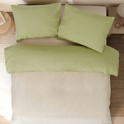Dekordom Posteljina cb simple set bicolor single - green/merri bej