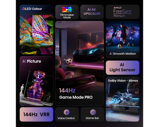 Hisense QLED TV 55" 55E7Q PRO, 4K Ultra HD, Smart TV, VIDAA Smart OS, 4K HDR Immersive, Dolby Vision, HDR10+ Adaptive