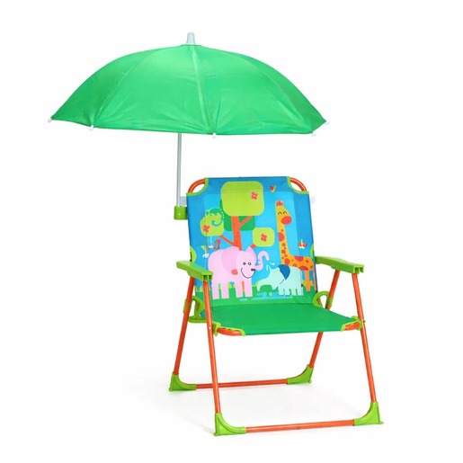 KINDER HOME Sklopiva dečija stolica sa suncobranom TOFI – Za plažu, baštu i kampovanje 86125U