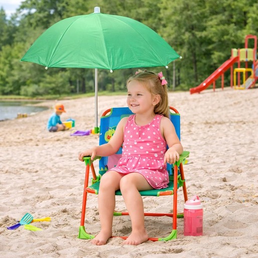 KINDER HOME Sklopiva dečija stolica sa suncobranom TOFI – Za plažu, baštu i kampovanje 86125U