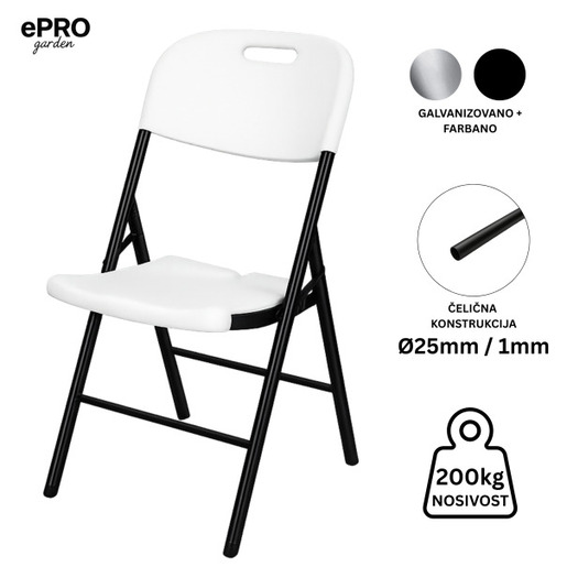 ePRO sklopiva baštenska stolica, metal-plastika