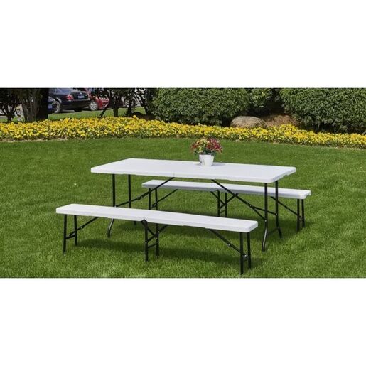 ePRO sklopiva baštenska klupa 183x43x28xcm, metal-plastika