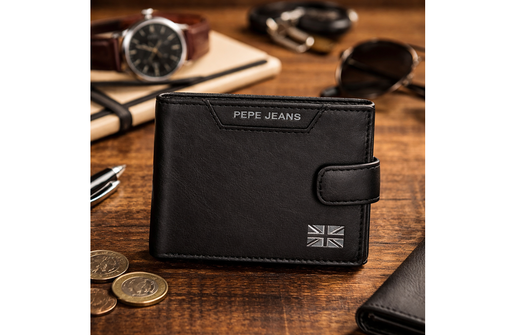 Pepe jeans indiana muški novčanik - crna 75.333.41