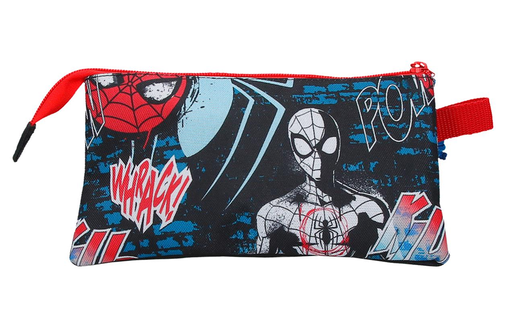 Spiderman wall crawler prazna pernica sa 3 pregrade - plava 42.743.11