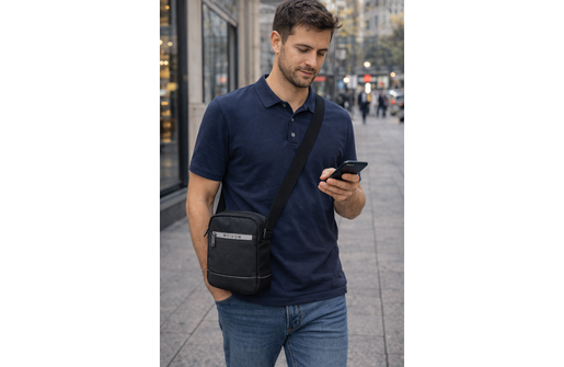 Movom trimmed muška torba na rame - crna 51.754.22