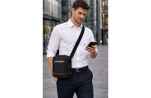 Movom trimmed muška torba na rame - crna 51.757.22