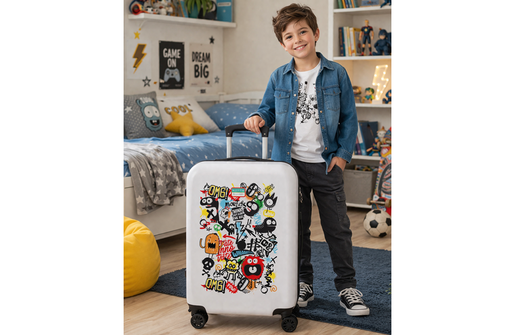 Movom monsters dečiji kofer 55 cm - bela 32.711.41